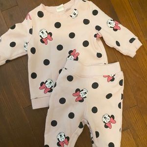 Mickey Mouse babygirl sweatshirt sweatpant set